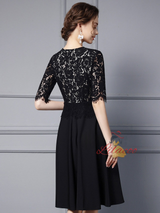 Black Lace Mother Of The Bride Dress