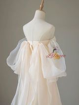 Ivory Strapless Pleats Wedding Dress
