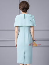 Green Flower Beading Mother Of The Bride Dress