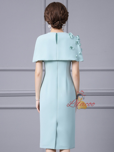 Green Flower Beading Mother Of The Bride Dress