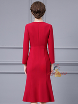 Long Sleeve Lace Mother Of The Bride Dress
