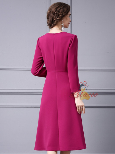 Fuchsia Beading Mother Of The Bride Dress