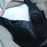 Black Lace V-neck Homecoming Dress