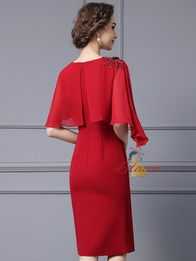 Scoop Neck Beading Mother Of the Brides Dress