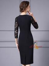 Black V-neck Beading Mother Of The Bride Dress