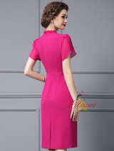 Fuchsia Beading Mother Of The Bride Dress