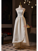 Sexy Ivory Strapless Beading Wedding Dress