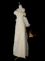 Light Champagne Strapless Wedding Dress