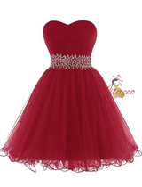 Royal Blue Pleats Beading Homecoming Dress