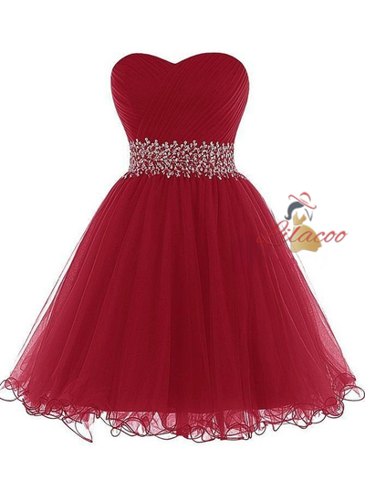 Royal Blue Pleats Beading Homecoming Dress