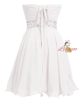 Royal Blue Beading Knee Length Homecoming Dress