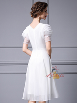 Red Short Sleeve Beading Mother Of The Bride Dress