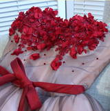 Strapless Tulle 3D Flower Homecoming Dress