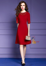 Black Short Sleeve Mother Of The Bride Dress