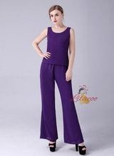 Purple Chiffon 3 Piece Beading Mother Of The Bride Dress