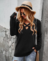 Long Sleeve V-neck Sexy Sweater