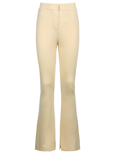 Slit Trousers High Waist Sports Pant