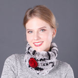 Winter Rex Hair Knitted Collar Scarf