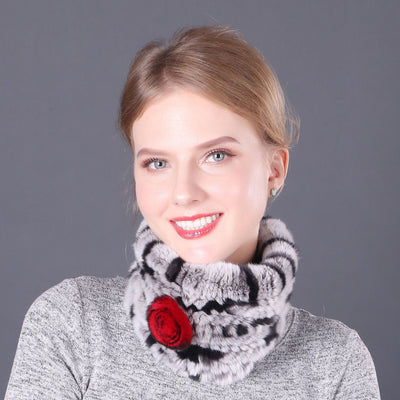 Winter Rex Hair Knitted Collar Scarf
