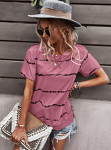 Summer Printed Lightning Pattern Top