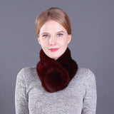 Warm Ladies Mink Fur Scarf Fox Fur Ball