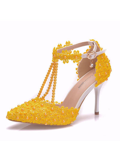 Beaded Sandal Lace Flower Sandal