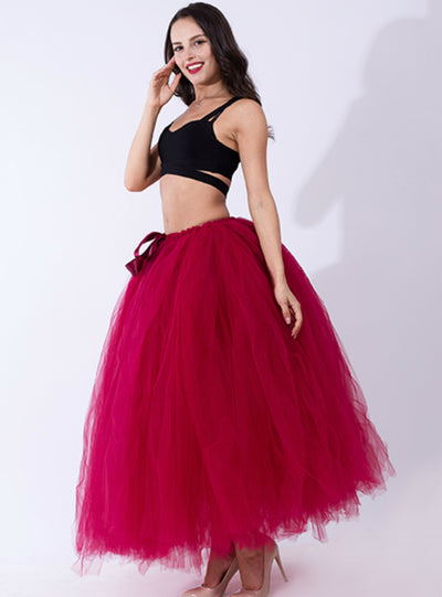 Overskirt Girls Fluffy Adult Tutu Dance Mesh Skirt