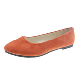 Candy-colored Suede Tips Flat Shoes