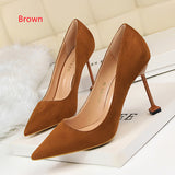 High Heel Suede Shallow Shoes