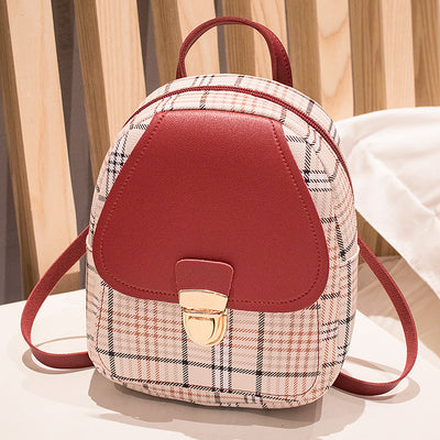 Checked Handbag Small Backpack
