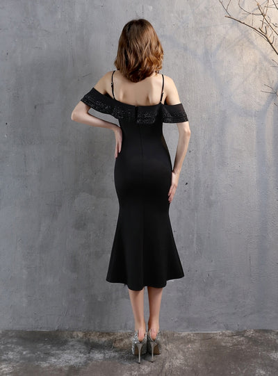 Sexy Sheath Straps Beading Party Dress