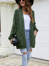 Loose Long Twist Cardigan Sweater