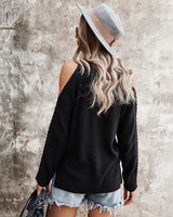 Long Sleeve Coarse Needle Sweater