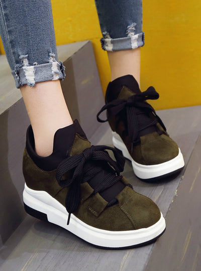 Heel Shoes Height Increasing 6cm High-top 