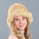 Rabbit Fur Hat Ear Protection Fisherman Hat
