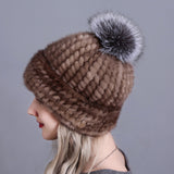Mink Fur Hats Ladies Thickened Keep Warm