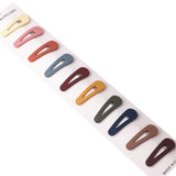 Women 10Pcs/lot Simple Candy Color Hairpins