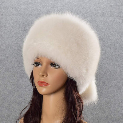 Fox Fur Padded Warm Ear Protection Hat Winter