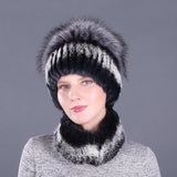 Thickened Rabbit Fur Hats Female