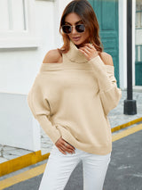 Sexy Solid Color Lapel Sweater