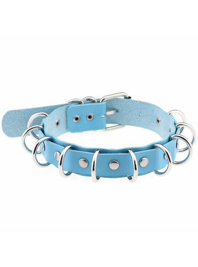 Anime Necklaces Metal O-Round Goth Choker 