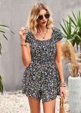 Square Neck Printed Jumpsuit