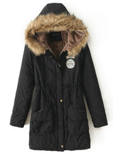 Long Cotton-Padded Wool Collar Hat Lamb Cashmere