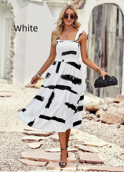 Summer Print Maix Sling Dress