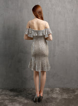 Sheath Sequins Straps Party Dress