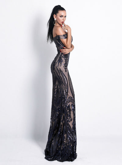 Sexy Strapless Dress Backless Sequins Party Dress