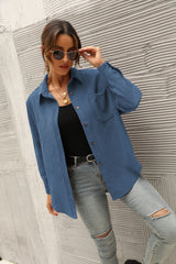 Fashion Loose Lapel Pocket Shirt