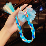 Colorful Braid Headband Kids Ponytail Holder Rubber