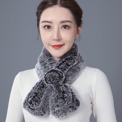 Rex Fur Scarf Double-sided Scarf Keep Warm