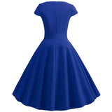 Retro V-neck Short Sleeve Dress